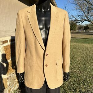 Davidsons Blazer 100% Mongolian Camel Hair Mens Jacket 46XL Tan Sport‎ Coat